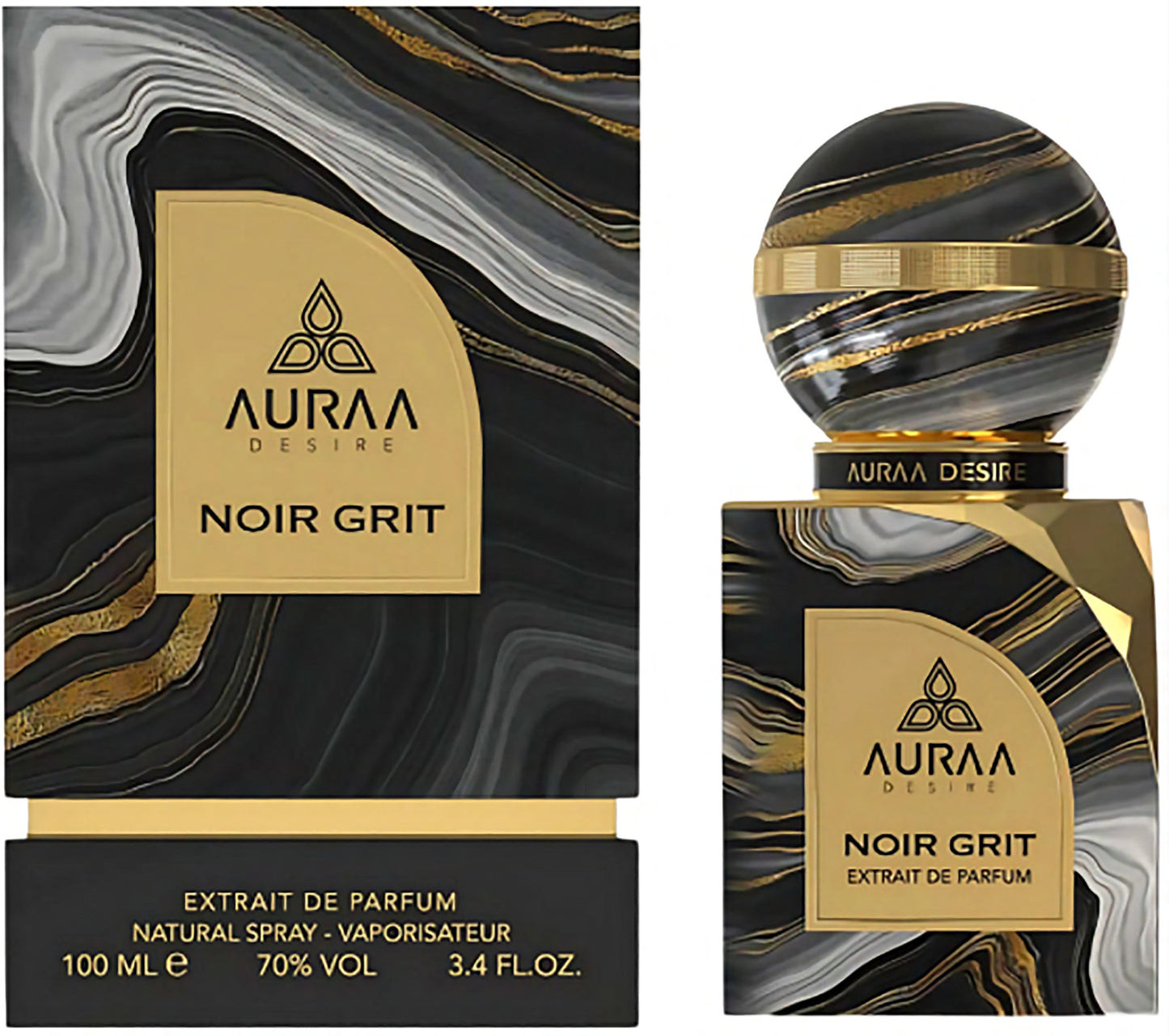 Auraa Desire Noir Grit Edp 3.4 Oz Spray