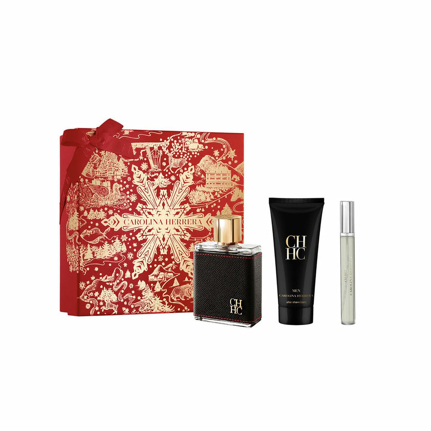 Carolina Herrera CH Man edt 3.4 Oz+edt 0.34 Oz+3.4 Oz After Shave Men Set