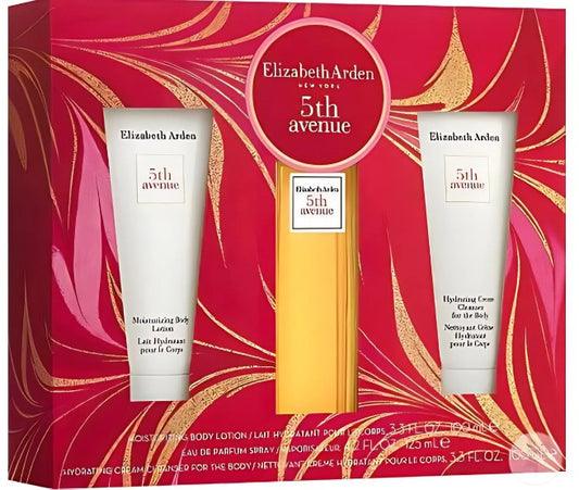 Elizabeth Arden 5th Avenue 3-Piece Gift Set for Women – 4.2 oz EDP Spray, 3.4 oz Body Lotion, 3.4 oz Body Cream