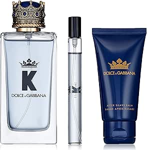 Dolce & Gabbana Light Blue Gift Set for Men – 3 Pieces: 4.2oz EDT Spray, 1.7oz Shower Gel, Travel-Size EDT