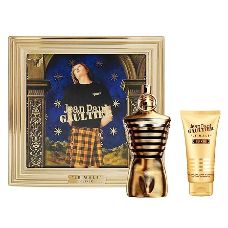 Jean Paul Gaultier Le Male Elixir Men's Parfum Spray 4.2 Oz + Shower Gel 2.5 Oz Set