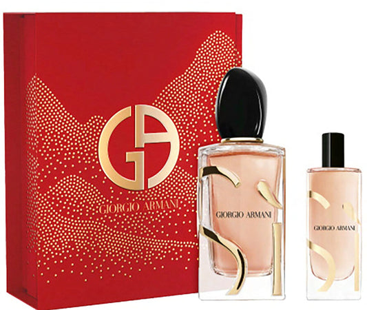 Armani Si Intense Set Edp 3.4 Oz + Edp 0.5 Oz Women Spray